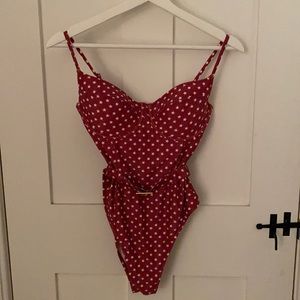 We Wore What red star one piece